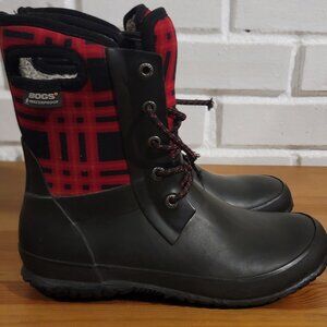 Bogs with plaid uppers